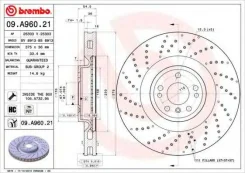 ���� ��������� UV Coated �������� ��� Mercedes-BENZ GLE, Mercedes-BENZ M-Class, Mercedes-BENZ GL-Class brembo 09a96021 09A96021 ����