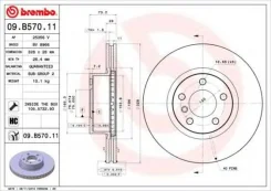 ���� ��������� UV Coated �������� ��� BMW X3, BMW X4 14-18 brembo 09b57011 09B57011 ����