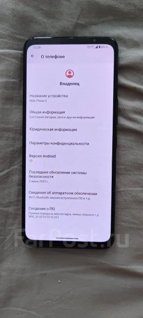 Asus ROG Phone 5. �/�, 256 ��, ������, 3G, 4G LTE, 5G, Dual-SIM, NFC ����