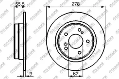 ���� ��������� /������ Tiguar /Mercedes W202 W203 W124 W210 S203 S204 R170 R171; 278��/9��; Tgbds0003; 1244230512 RN1035 BR31103 Tiguar TGBDS0003 ����