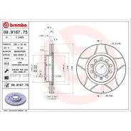 ���� ��������� ������. ����� Brembo Max AUDI A3 (8P1) 05/03-08/12 / AUDI A3 Convertible (8P7) 04/08- Brembo 09916775 - 09916775 ����