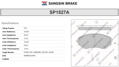 ������� ����. Sangsin Brake SP1527A SP1527A ����