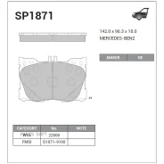 ������� ��������� �������� ����� Sangsin Brake SP1871 SP1871 ����