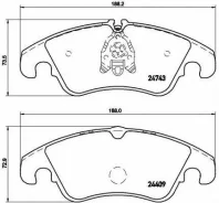 ������� ��������� �������� �������� ��� AUDI A4, AUDI A6, AUDI A5 brembo p-85-098 P85098 ����