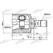 ���� ���������� ������ 30x40x27 Honda Civic EU/EP/ES 01-06 Patron PCV1027 PCV1027 ����