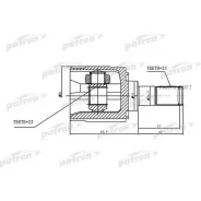 ���� ���������� 25x41x22 KIA RIO 05- Patron PCV1168 PCV1168 ����