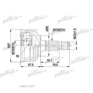 ���� ������ �-�� 26x55x30 ABS:D80 Honda: Civic IV 91-95, Civic IV Hatchback 91-95, Civic IV ���� 94-96 Patron PCV1251 PCV1251 ����