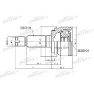 ���� �������� ������ 28x29.4x20 Honda CR-V RE3/RE4 07- Patron PCV1343 PCV1343 ����