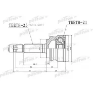 ���� �������� 25x55x21 Mitsubishi COLT Z21A/Z22A/Z23A/Z24A/Z25A/Z26A/�Z27A/Z28A 02- Patron PCV1386 PCV1386 ����