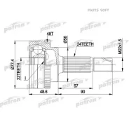 ���� ������ �-�� 24x58x22 ABS:48T Toyota: Yaris 99-, Yaris Verso 99- Patron PCV1447 PCV1447 ����