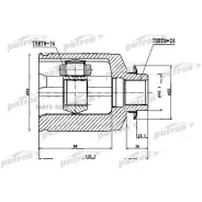���� ���������� 28X42X36 Hyundai Santa FE (CM) 2006-2012, KIA Sorento (XM) 2009- Patron PCV1753 PCV1753 ����