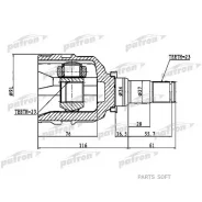 ���� ���������� 23X34X23 23x34x23 Toyota Avensis AT220ZZT220 97-03 PCV1768 Patron PCV1768 PCV1768 ����