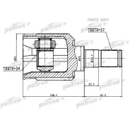 ���� ���������� ����� 27x41x24 KIA Sportage 04-10 Patron PCV1775 PCV1775 ����