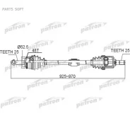 ������� �������� ���� ������ 25X925X70X25 ABS:48T KIA RIO [TC] 06 - MT Patron PDS0519, ������ PDS0519 ����
