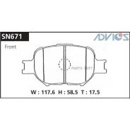�������� ��������� ������� Advics �������� Advics SN671 SN671 ����