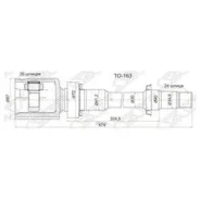 ���� (�������/ ������/ �����) Lexus RX 03-06 / Toyota Avensis 03-08 [178Satto163], ������ �������� TO163 ����