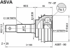 ���� ������� | ����� | Toyota/ Scepter, Camry (SXV10-15)/32*56*26 �� [178Asvaty27] TY27 ����