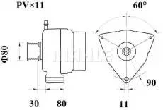 ��������� ! 28V, 80A ���� Omn MB Actros Mahle MG 793 MG793 ����
