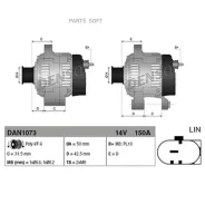 ��������� FORD Fiesta VI (08-) FORD Focus III (10- Denso DAN1073 - DAN1073 ����