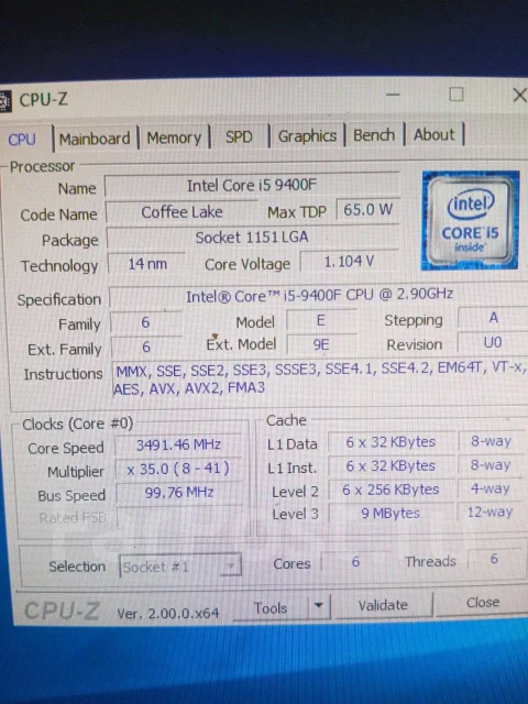 Intel Core i5-9400F ����