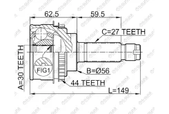 ���� �������� /TI-GUAR ��� Subaru Impreza 1992-2000, Legacy 1998-2004, Forester 1997-2002 /ABS /30*56*27; TG-9126Z44; (FU026A44 CO7100 FUE026A) 28091A...