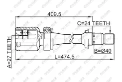 ���� ���������� /������ /TI-GUAR ��� Toyota Camry ACV3# MCV3# 2001-2006 /27*40*24; TG-CVJ0089 0111ACV30RH 4303033050 JC21059R Tiguar TG-CVJ0089 TGCVJ0...
