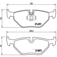 ������� ��������� RR BMW 5 E39 95-03/Alpina B10 E39 96-04 Brembo P06023, ������ ������ P06023 ����