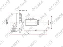���� �������� /TI-GUAR ��� Nissan Expert VW11 1995-1996, Primera Camino P11 /ABS /23*56*27; TG-7466Z44; (NI-066A44 NI-E066A NI045) 391002J201 391012J2...