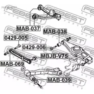 ���� � ������������ Mitsubishi Pajero III/Montero V65W/V75W 2000-2006 0429-005 Febest 0429-005 0429005 ����