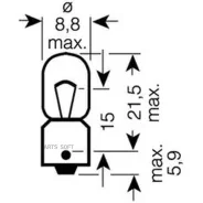�������� ���� T4W 12V 3,5W BA9s Original LINE �������� ������������ �/� (���) 2��. (1�-�) Osram 389302B 389302B ����