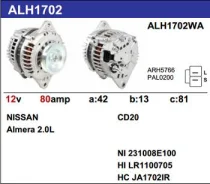 ��������� Nissan QD32, TD42, TD27 80A Terrano, Atlas, KR Krauf ALH1702UX ����