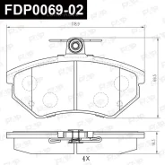 ��������� ������� �������� ����� Ceramic AUDI 80 1.6L 1992.01-1994.06 FDP006902 ����