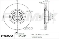 ���� ��������� �������� VW VW Transporter T5 (03-)/T6 (15-) �����. d=340; thk=32,6; PCD-5/120 Fremax ���. BD3023 BD3023 ����