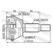 ���� �������� 20x52.7x25 | ��� ����/��� | Febest 2410ARKA48R 2410ARKA48R ����