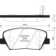 ������� �������� �. Hyundai Santa Fe 10, Kia Sorento 11 Sangsin Brake SP1424 SP1424SNS [581011UA00] ! SP1424 ����