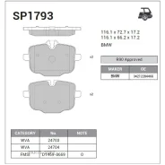 ������� �������� ������! BMW F10/F11 3.5i/5.0i/3.5D 10 Sangsin Brake SP1793 SP1793 SP1793 ����