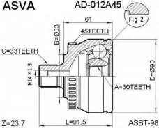 ���� �������� 30x53x33 Asva AD-012A45 AD012A45 ����