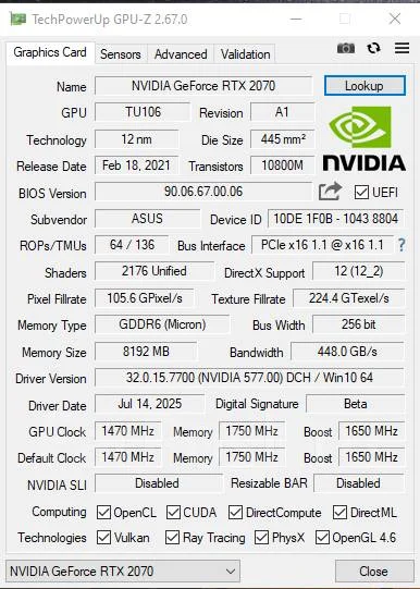 GeForce RTX 2070 ����
