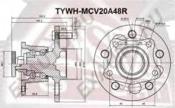 ������� ������ � ABS | ��� ����/��� | Toyota/ Lexus/ RX300 MCU10 1998-2003 [178Asvatywhmcv20A48R] TYWHMCV20A48R ����