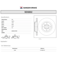 ���� ��������� �������� �����:HI-Q �������:238��. LADA 110, 111, 112, Priora Sangsin Brake SD5802 SD5802 ����