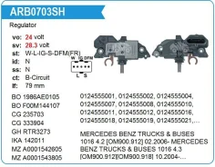 ��������� ���������� Mercedes BENZ Trucks, 24V Krauf ARB0703SH ����