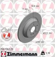 ���� ��������� ! ����. 302x11/51-5x108 Ford Mondeo/S-Max 1.8/2.0TDCi/2.0-2.5 06 Zimmermann 250.1361.20 250136120 ����
