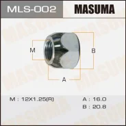 ����� �������� 12x1.25 / ��� ����=21�� Masuma(mls002) Masuma MLS002 ����