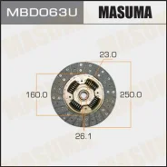 ���� ��������� Masuma MBD063/U Mitsubishi 250*160*23*26.1 Masuma MBD063U ����