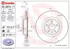 ���� ��������� UV Coated, �������� ��� AUDI A4, AUDI A6, AUDI A5 Brembo 09. B970.11 09B97011 ����