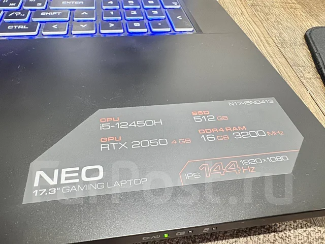 Ardor Neo. 17.3", 1,5����, ��� 16 ��, ���� 512���, WiFi: 1, Bluetooth: 1 ����