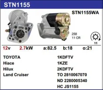 ������� Toyota 1KZ,1KD ������� 11T 2,7KW MH STN1155WA STN1155WA ����