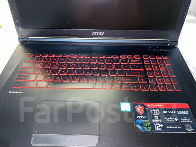 MSI GL72 7RDX. 17.3", 2,8����, ��� 8 ��, ���� 1 024���, WiFi: 1, Bluetooth: 1 ����