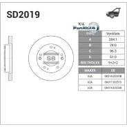 ���� ��������� (�������) Kia Sportage 93-06 / Retona 97-00 Sangsin Brake SD2019, �������� SD2019 ����