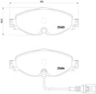 ������� ��������� �������� �������� ��� AUDI A3, Volkswagen GOLF, SEAT LEON brembo p-85-126 P85126 ����